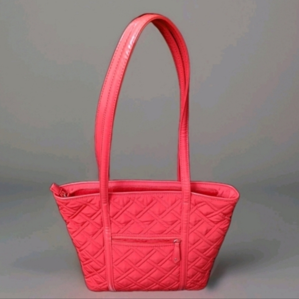 VERA BRADLEY Iconic Vera Tote CORAL REEF Handbag Very Clean See Pics/Condition - Picture 2 of 8